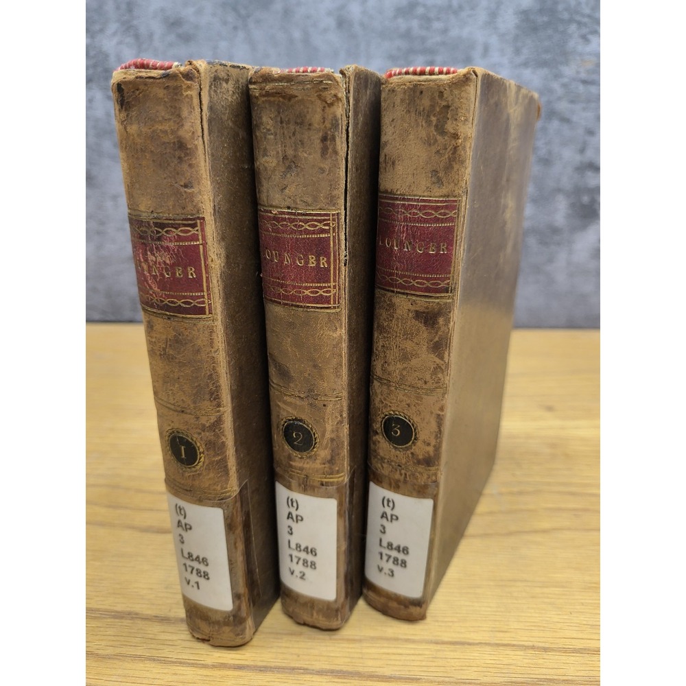 1788 3vol The Lounger a Periodical Paper Fourth Edition